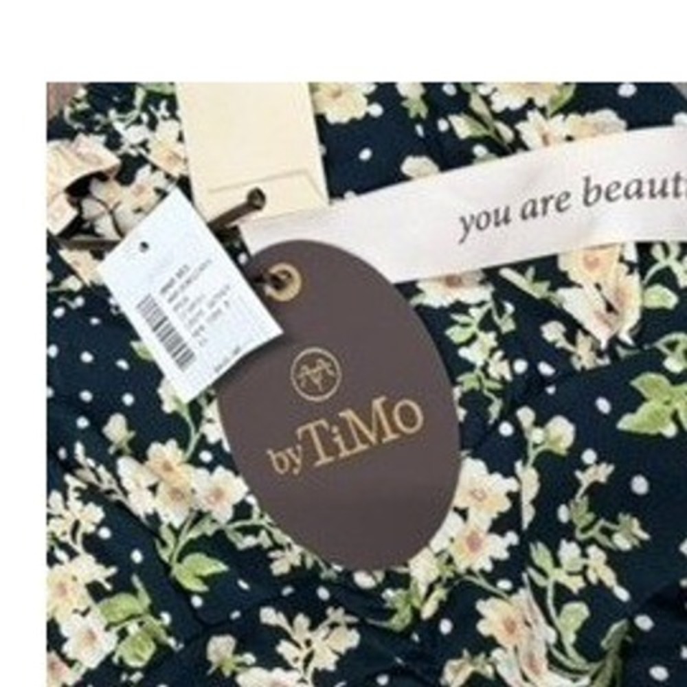 byTiMo‎ New York Blossom Crepe Gather Mini Dress  Floral XS NWT  Babydoll Sexy - Picture 5 of 16